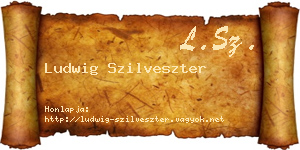 Ludwig Szilveszter névjegykártya